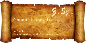 Zombor Szabella névjegykártya